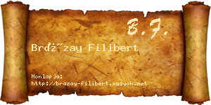 Brázay Filibert névjegykártya